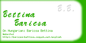 bettina baricsa business card